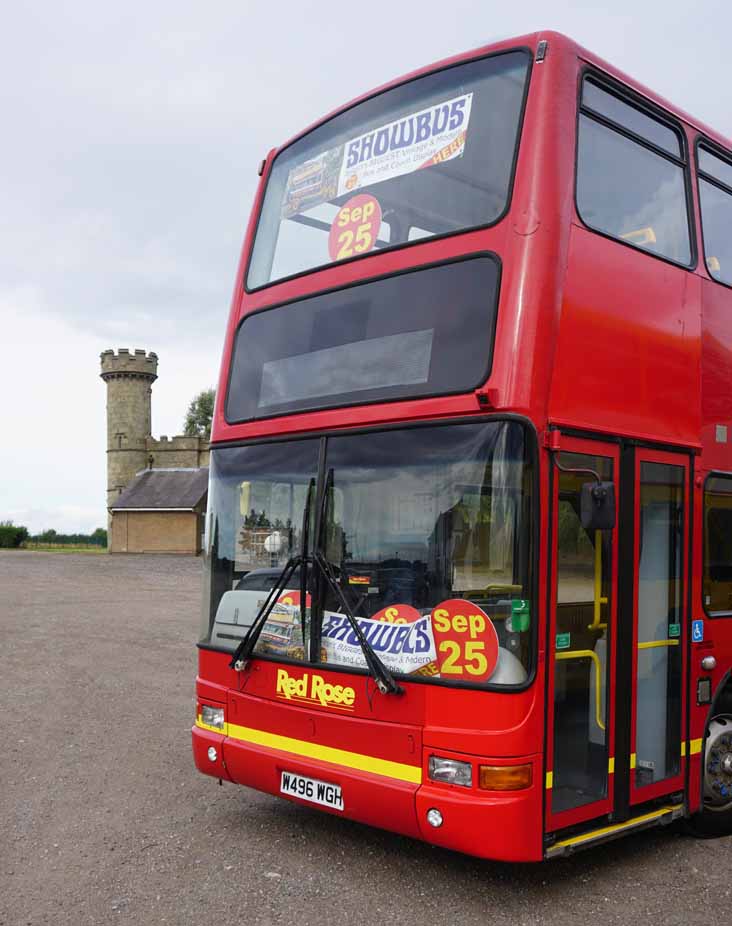 Red Rose Volvo B7TL Plaxton President W496WGH at Donington Park.